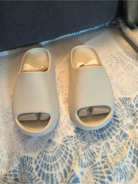 Beige Slide Sandals - Minimal Slip-On Slides